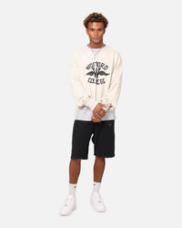 Champion 50's Saddle Crew Sweatshirt Oatmeal Heather