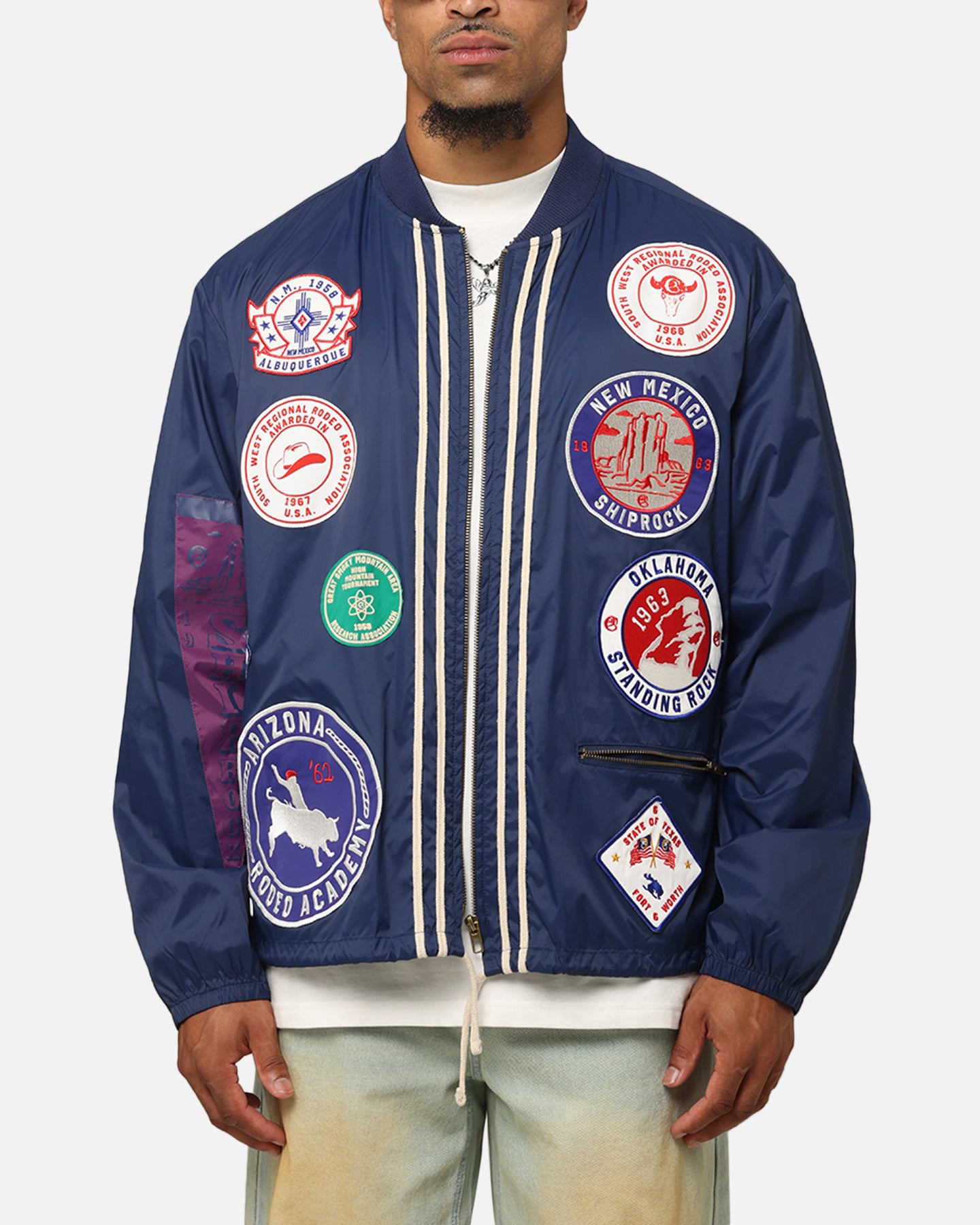 Champion 60's Souvenir Jacket Athetlic Navy Cream | Culture Kings US