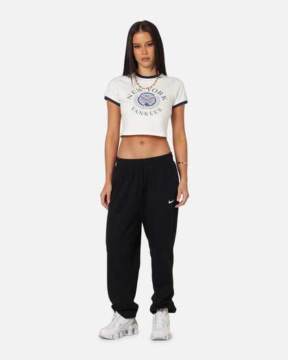 Majestic Athletic Women's New York Yankees Crest Baby T-Shirt Vintage White