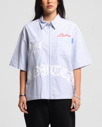Loiter Chopper Work Shirt Blue/White