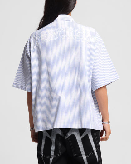 Loiter Chopper Work Shirt Blue/White