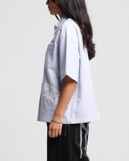 Loiter Chopper Work Shirt Blue/White