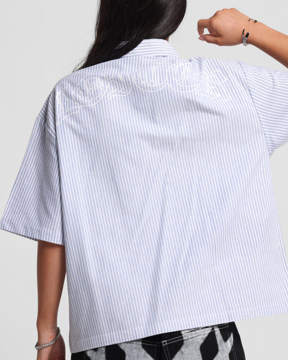 Loiter Chopper Work Shirt Blue/White