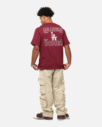 Majestic Athletic Los Angeles Dodgers Cassell Wordmark T-Shirt Maroon