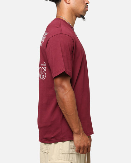 Majestic Athletic Los Angeles Dodgers Cassell Wordmark T-Shirt Maroon