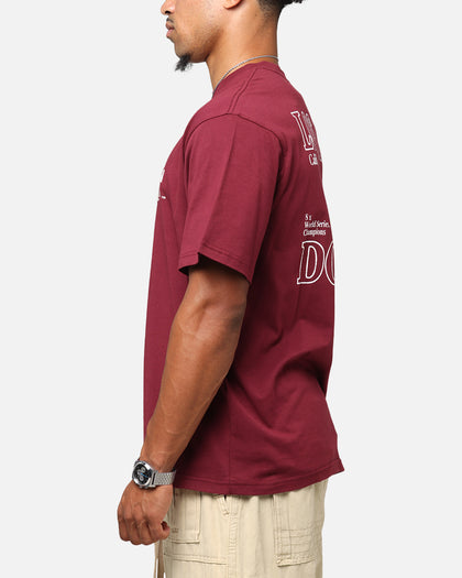 Majestic Athletic Los Angeles Dodgers Cassell Wordmark T-Shirt Maroon