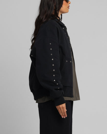 Loiter Chopper Work Jacket Washed Black