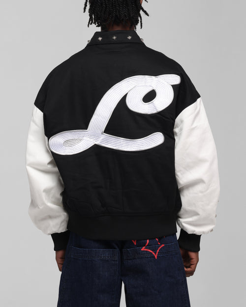Loiter Frontier Varsity Jacket Black/Off White
