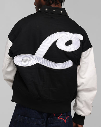 Loiter Frontier Varsity Jacket Black/Off White