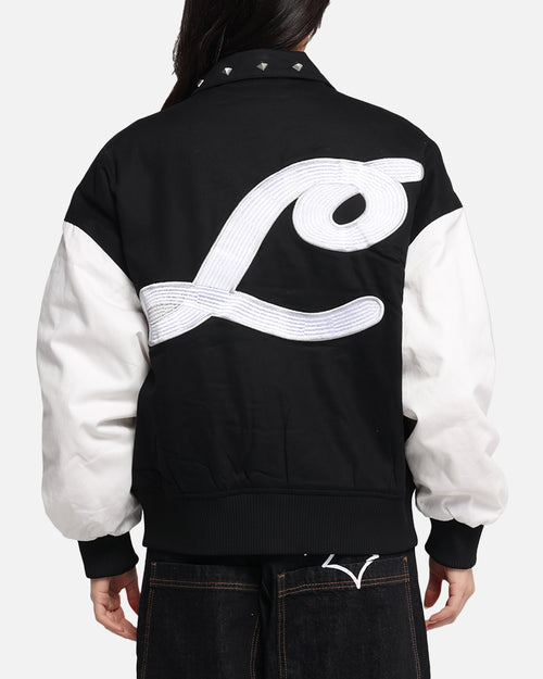 Loiter Frontier Varsity Jacket Black/Off White