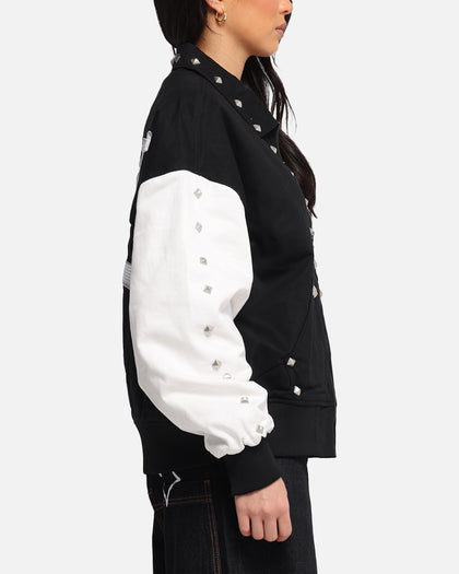 Loiter Frontier Varsity Jacket Black/Off White