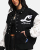Loiter Frontier Varsity Jacket Black/Off White