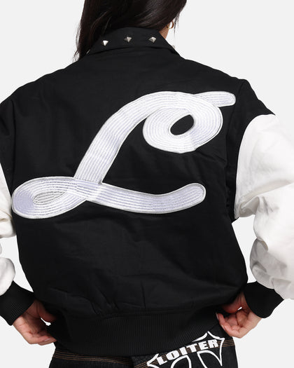 Loiter Frontier Varsity Jacket Black/Off White