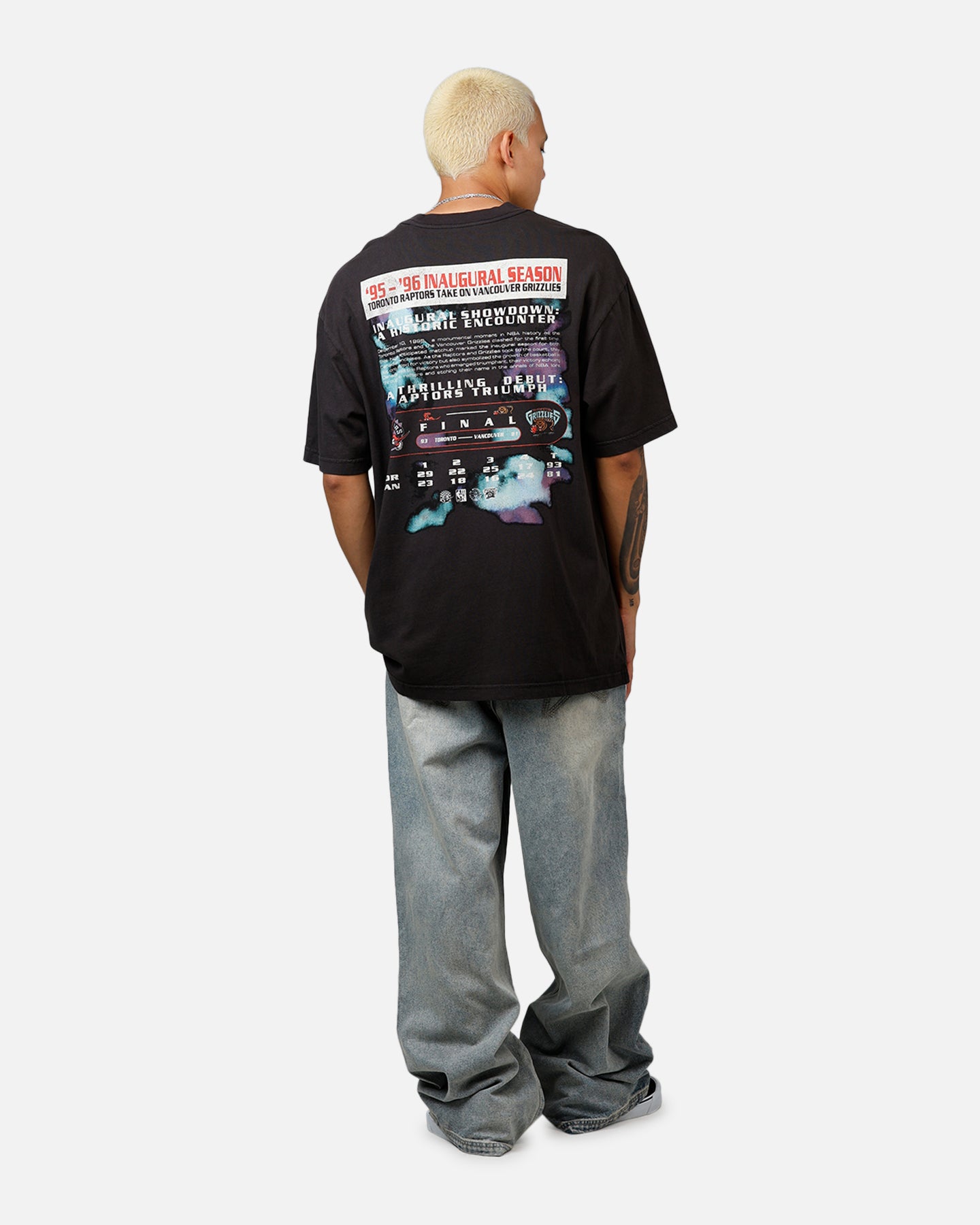 Mitchell & Ness Opening Night T-Shirt Overdyed Black | Culture