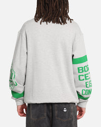 Mitchell & Ness Boston Celtics Letterform Crewneck Grey Marle/Official Team Color