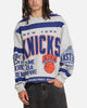 Mitchell & Ness New York Knicks Letterform Crewneck Grey Marle/Official Team Color