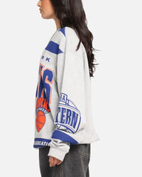 Mitchell & Ness New York Knicks Letterform Crewneck Grey Marle/Official Team Color
