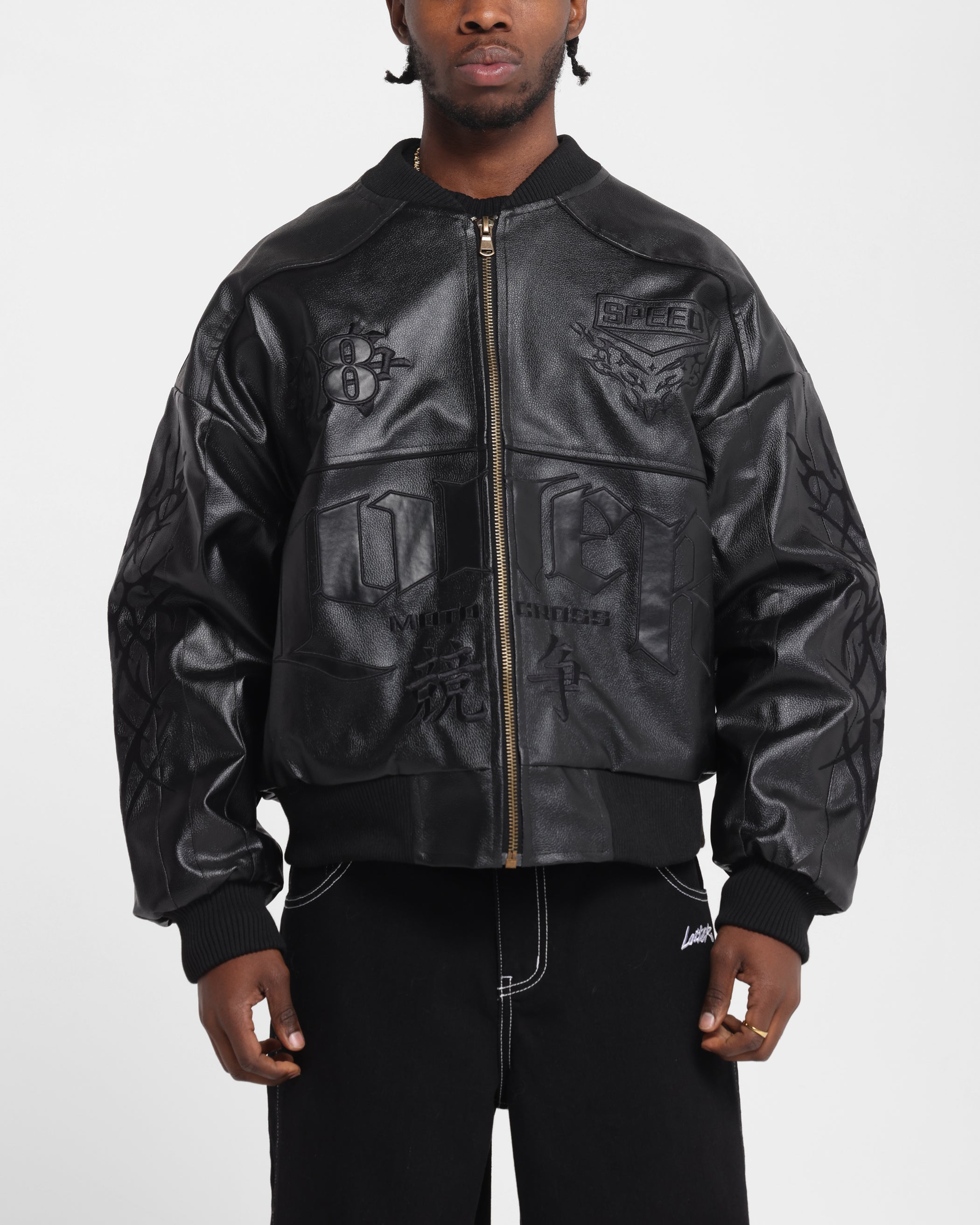 Loiter Tokyo Drift Vegan Leather Jacket Black | Culture Kings US