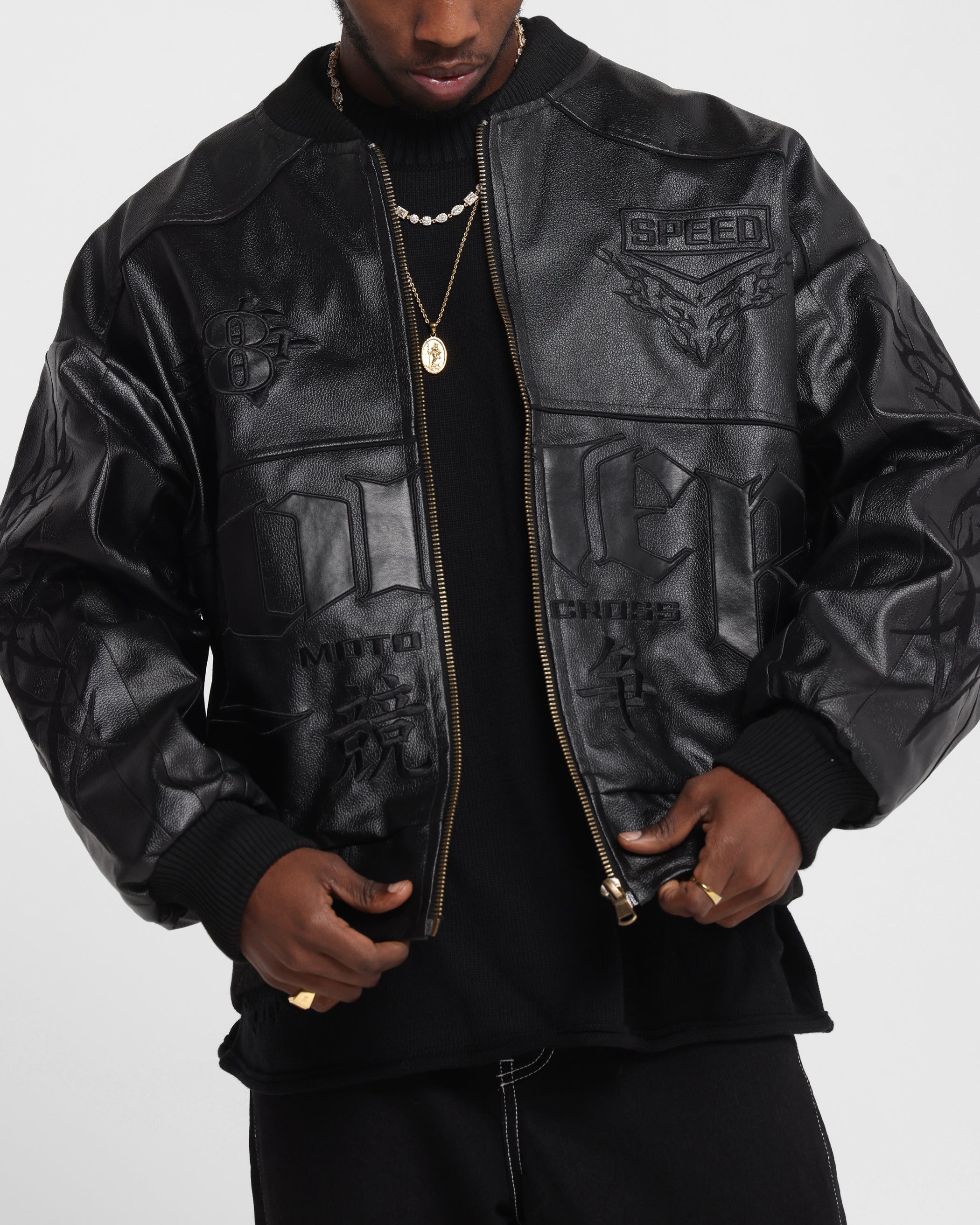 Loiter Tokyo Drift Vegan Leather Jacket Black | Culture Kings US