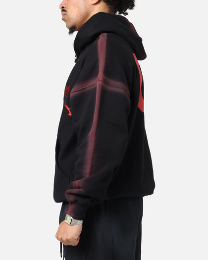 The Anti Order Mosh Boxy Hoodie Sunfade Black/Red