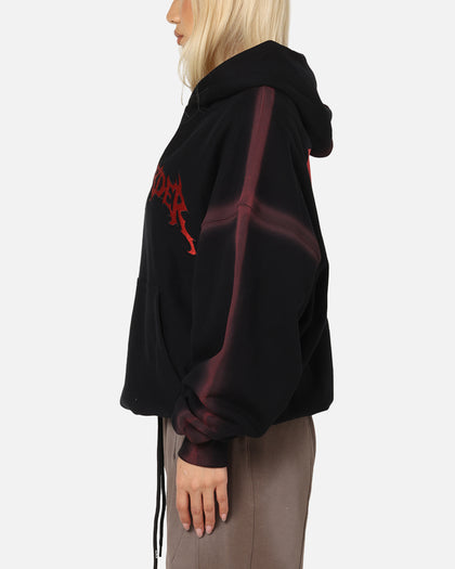 The Anti Order Mosh Boxy Hoodie Sunfade Black/Red