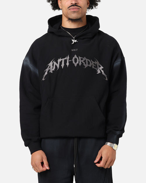 The Anti Order Mosh Boxy Hoodie Sunfade Black/Grey