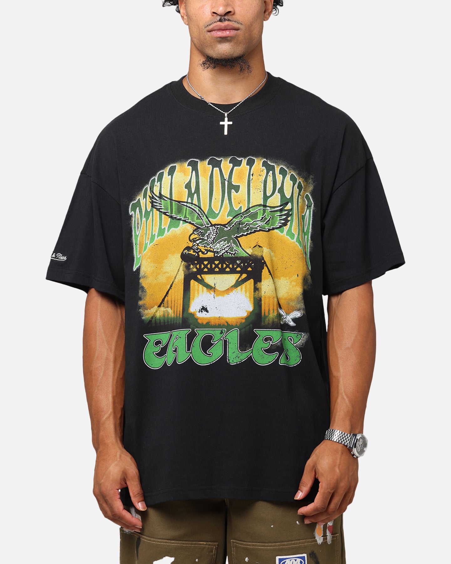 Mitchell & Ness Philadelphia Eagles Soaring T-Shirt Black