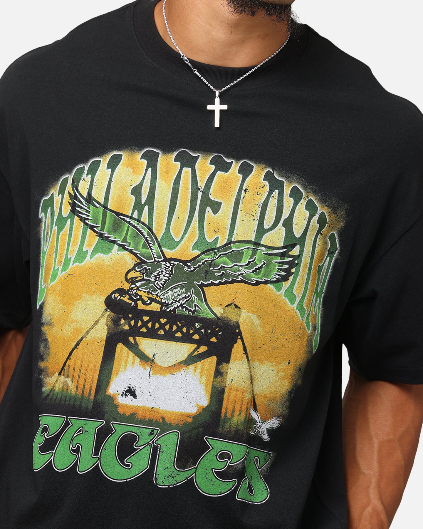 Mitchell & Ness Philadelphia Eagles Soaring T-Shirt Black