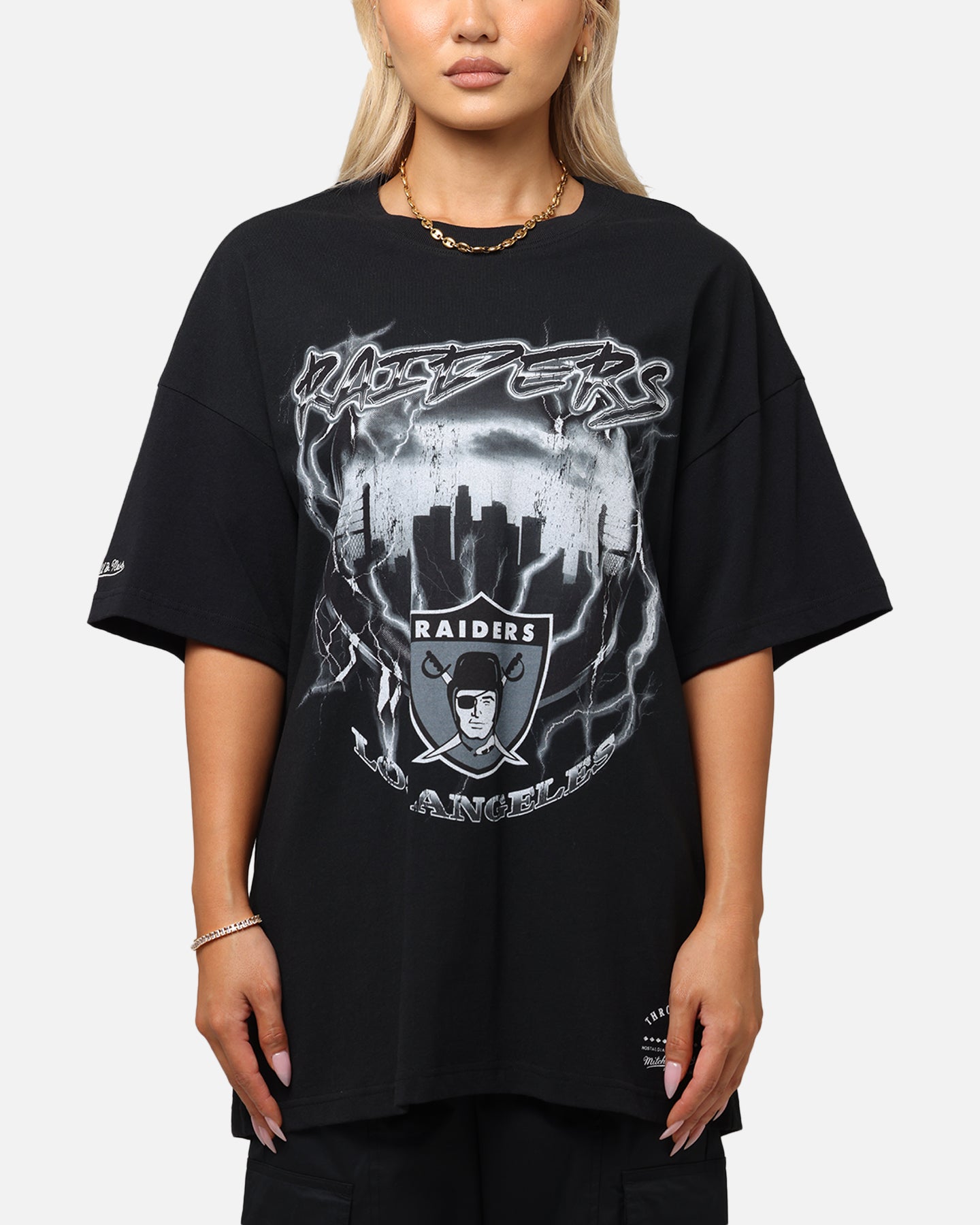 タグ付き　Mitchell & Ness RAIDERS 42番　ゲームシャツ Mitchell & Ness Los Angeles Raiders Soaring T-Shirt Black