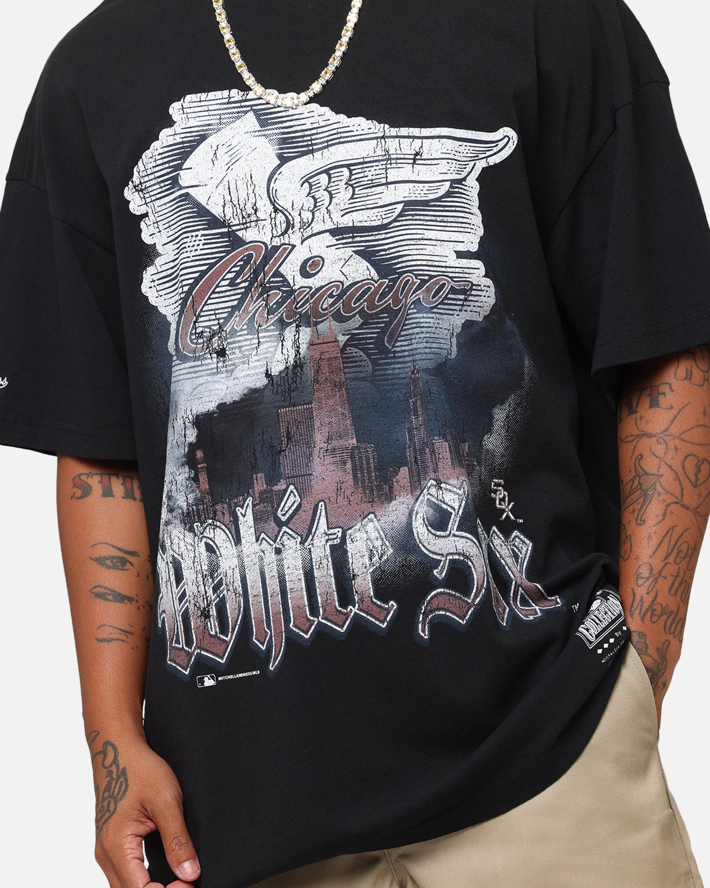 Mitchell & Ness Chicago White Sox Soaring T-Shirt Black | Culture