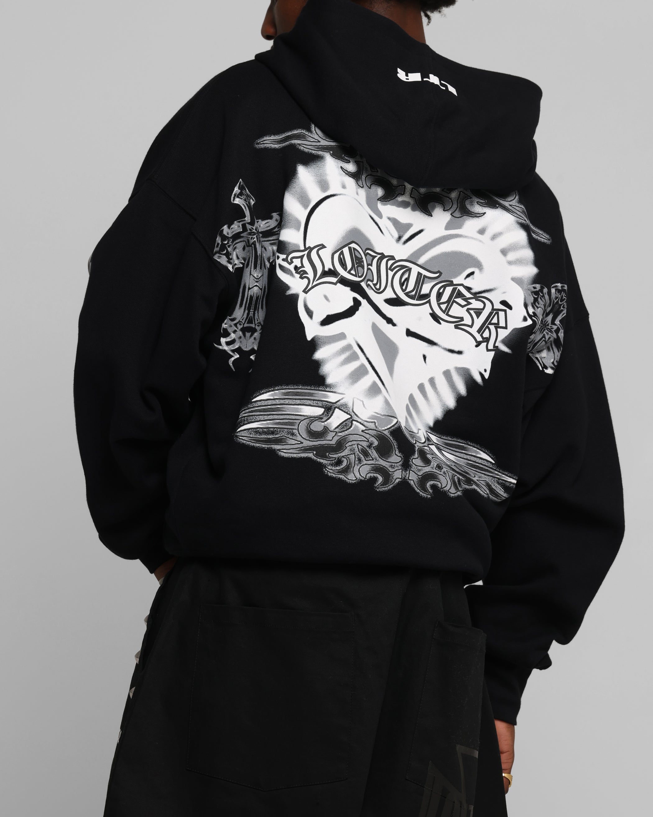 Loiter Hearts Zip Hoodie Black | Culture Kings US