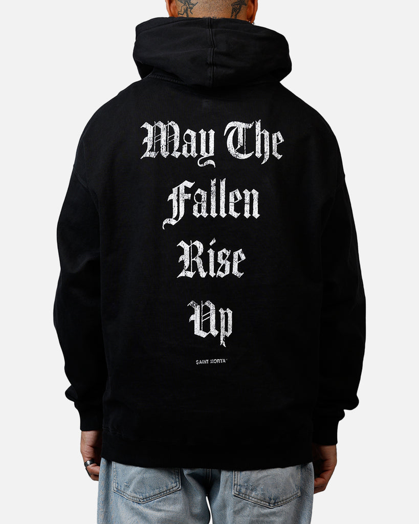 Saint Morta Fallen Rising Boxy Hoodie Black | Culture Kings US