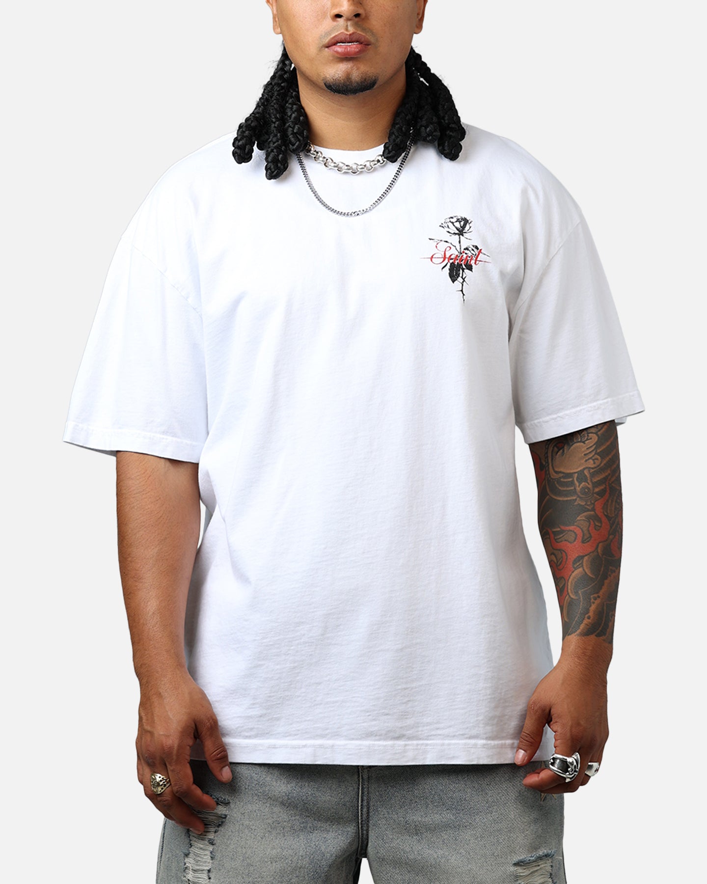 KING TERRY SWEET SOUL Tシャツ XL 新品 未開封 Saint Morta St Valentine Boxy T-Shirt White | Culture Kings US