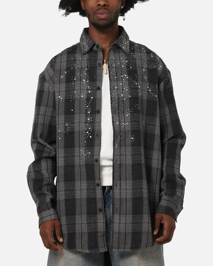 Saint Morta Spray Long Sleeve Flannel Shirt Grey