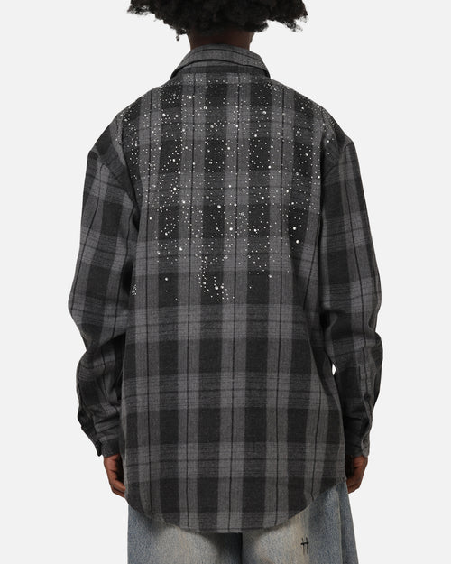 Saint Morta Spray Long Sleeve Flannel Shirt Grey