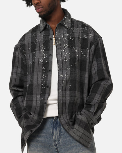 Saint Morta Spray Long Sleeve Flannel Shirt Grey