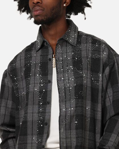 Saint Morta Spray Long Sleeve Flannel Shirt Grey