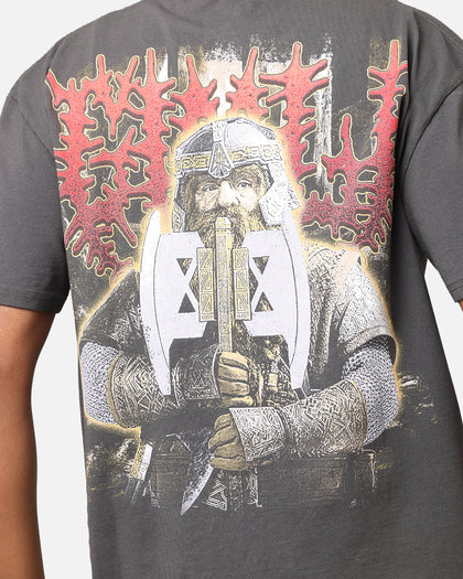 American Thrift X The Lord Of The Rings Gimli Heavy T-Shirt Black Wash