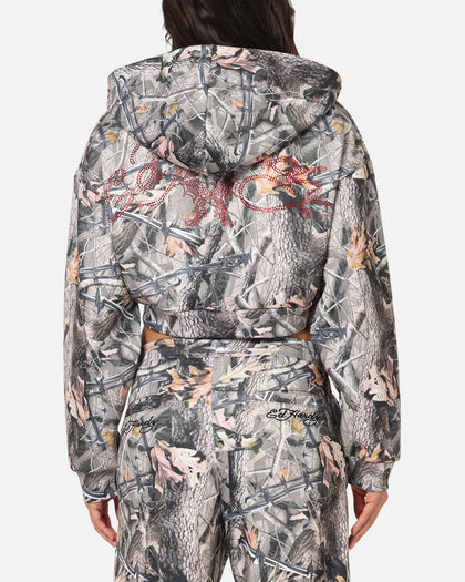 Ed Hardy Women's Butterfly Effect Hoodie Real Tree Camo