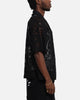 Loiter Lace Button Up Shirt Black