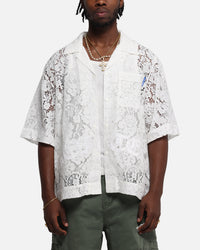 Loiter Lace Button Up Shirt Cream