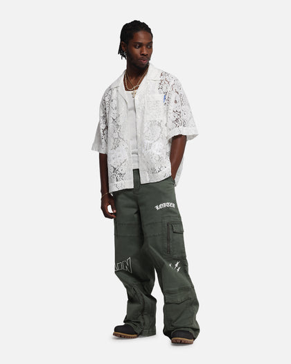 Loiter Lace Button Up Shirt Cream