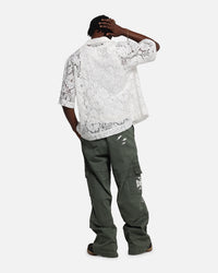 Loiter Lace Button Up Shirt Cream