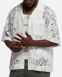 Loiter Lace Button Up Shirt Cream