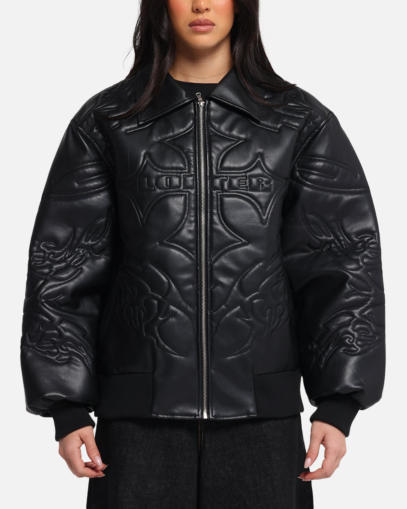 Loiter Fury Vegan Leather Jacket Washed Black | Culture Kings US