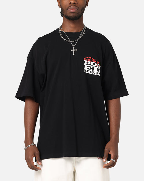 Ed Hardy Flaming Skull T-Shirt Black