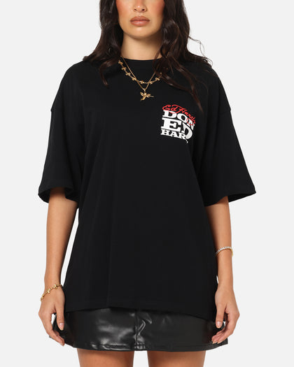 Ed Hardy Flaming Skull T-Shirt Black