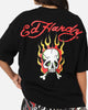 Ed Hardy Flaming Skull T-Shirt Black