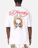 Ed Hardy Flaming Skull T-Shirt White