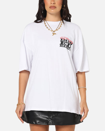 Ed Hardy Flaming Skull T-Shirt White